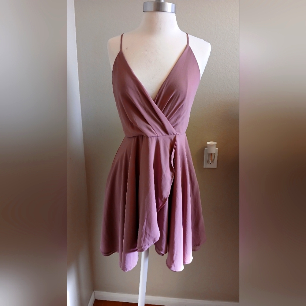 Windsor Mauve Mini Wrap Dress